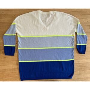 Silk Scott & Scott London Lightweight Sweater Oversized Striped 3/4 Sleeve S